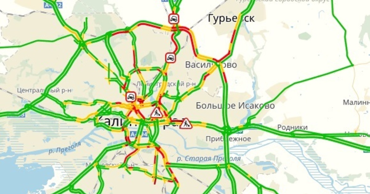 Карта пробок калининград