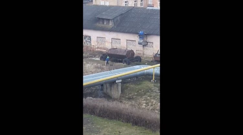 Скриншот видеозаписи, сделанной очевидцем