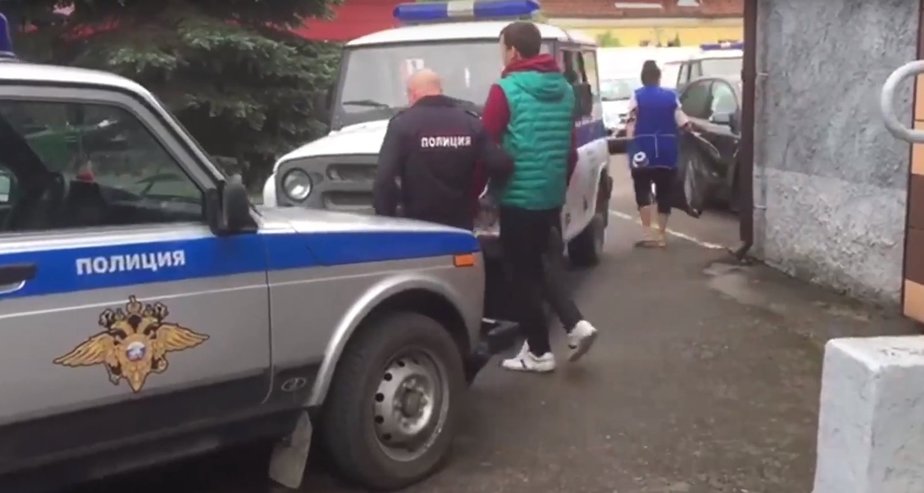 Кадр видеозаписи пресс-службы регионального УМВД