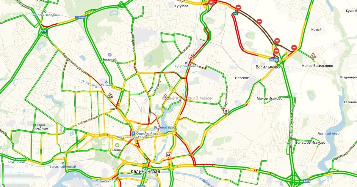 Карта пробок калининград