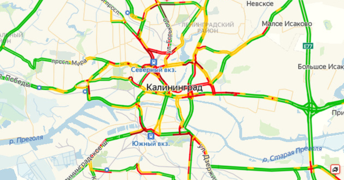 Пробки калининград сейчас. Аварии в Калининграде карта.