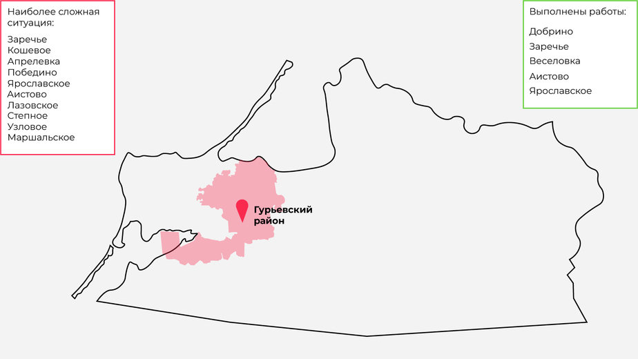 Гурьевский район карта